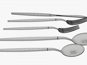 Flatware set 01 Modelo 3D