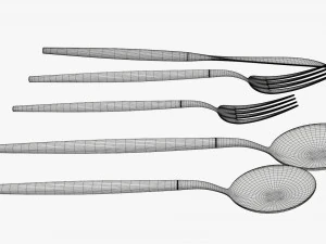 Juego de cubiertos 01 Modelo 3D