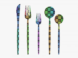 Juego de cubiertos 01 Modelo 3D