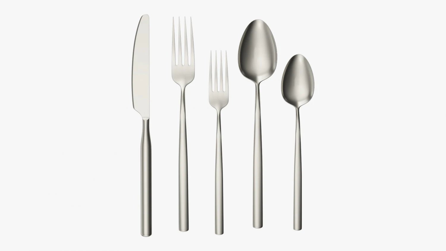 Flatware set 02 3D Model .c4d .max .obj .3ds .fbx .stl .blend