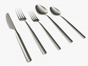 Flatware set 02 Modello 3D