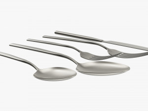 Flatware set 02 Modello 3D