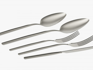 Flatware set 02 Modello 3D