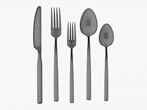 Flatware set 02 Modello 3D
