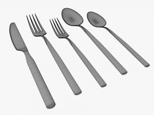 Flatware set 02 Modello 3D