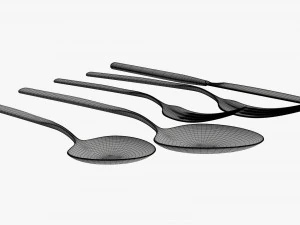 Flatware set 02 3D Model