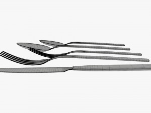 Flatware set 02 Modello 3D