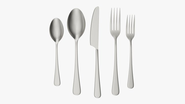 Flatware set 03 3D मॉडल .c4d .max .obj .3ds .fbx .stl .blend 