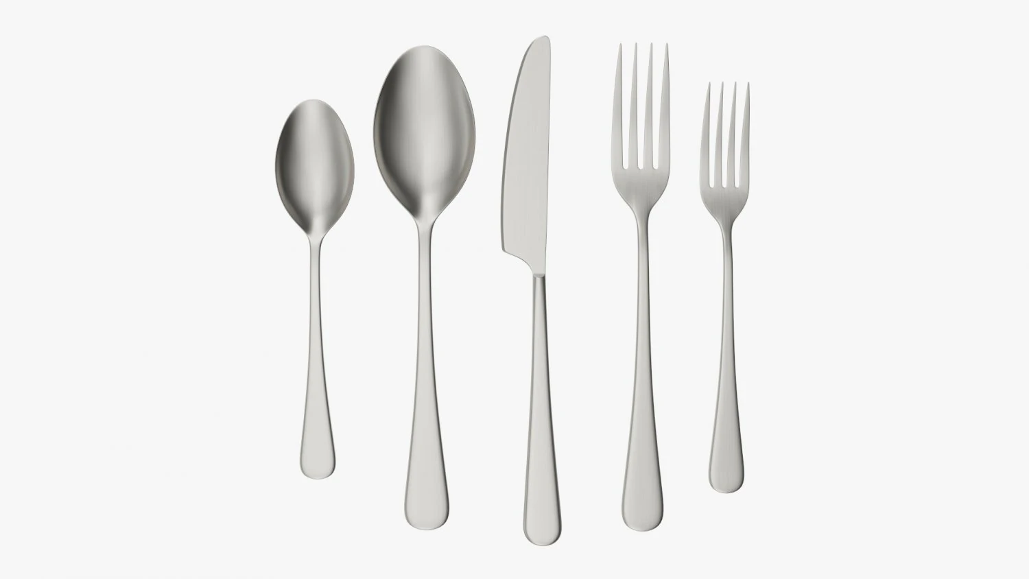 Flatware set 03 3D Model .c4d .max .obj .3ds .fbx .stl .blend 