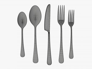 Flatware set 03 3D मॉडल