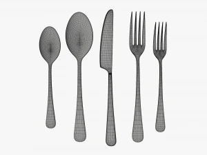 Flatware set 03 3D Model