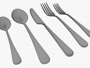 Flatware set 03 3D मॉडल