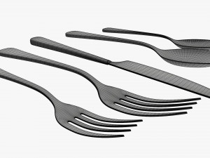 Flatware set 03 3D मॉडल