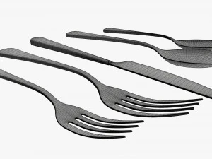Flatware set 03 3D Model