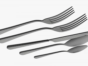 Flatware set 03 3D Model