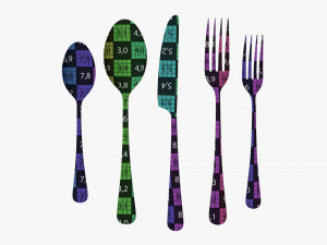Flatware set 03 3D मॉडल