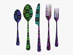 Flatware set 03 3D Model