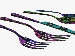 Flatware set 03 3D मॉडल
