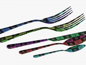 Flatware set 03 3D मॉडल