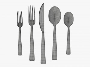 Flatware set 04 3D Model