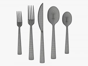 Flatware set 04 3D Model