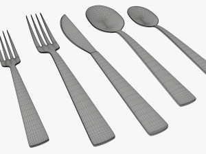 Flatware set 04 3D Model