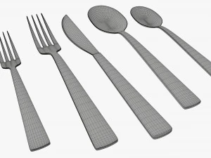 Flatware set 04 3D Model