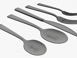 Flatware set 04 3D Model