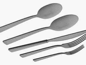 Flatware set 04 3D Model