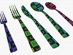 Flatware set 04 3D Model