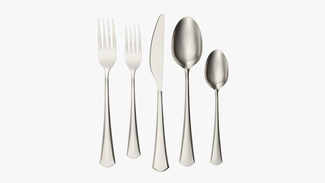 Flatware set 05 Modelo 3D .c4d .max .obj .3ds .fbx .stl .blend 