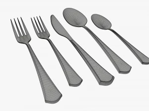 Flatware set 05 3D Model