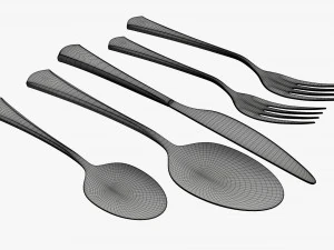 Flatware set 05 3D Model