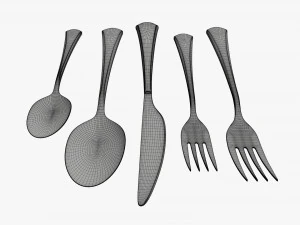 Flatware set 05 3D Model