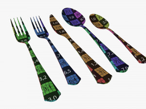 Flatware set 05 Modelo 3D