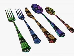 Flatware set 05 3D Model