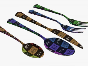 Flatware set 05 3D Model