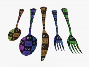 Flatware set 05 3D Model