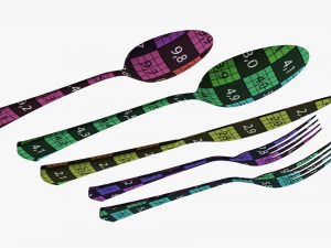 Flatware set 05 3D Model
