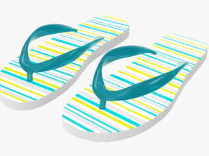 Flip-flops footwear woman summer beach 01 Modelo 3D