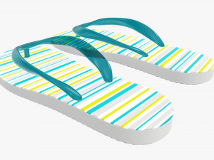 Flip-flops footwear woman summer beach 01 Modelo 3D