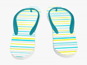 Flip-flops footwear woman summer beach 01 3D Model