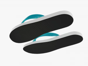 Flip-flops footwear woman summer beach 01 3D Model
