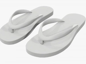 Flip-flops footwear woman summer beach 01 3D Model