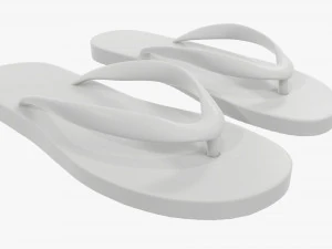 Flip-flops footwear woman summer beach 01 3D Model