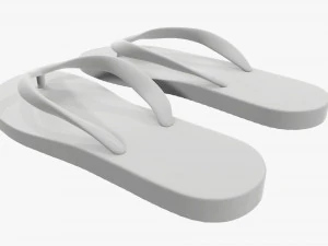 Flip-flops footwear woman summer beach 01 3D Model
