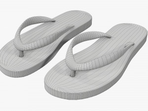 Flip-flops footwear woman summer beach 01 Modelo 3D