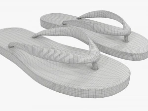 Flip-flops footwear woman summer beach 01 3D Model