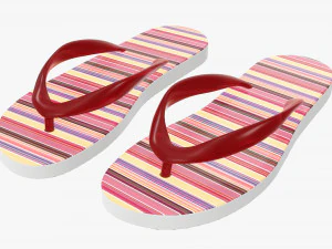Flip-flops footwear woman summer beach 02 3D Model