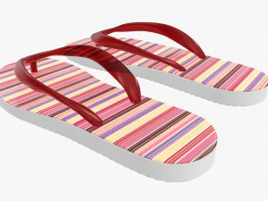 Flip-flops footwear woman summer beach 02 3D Model